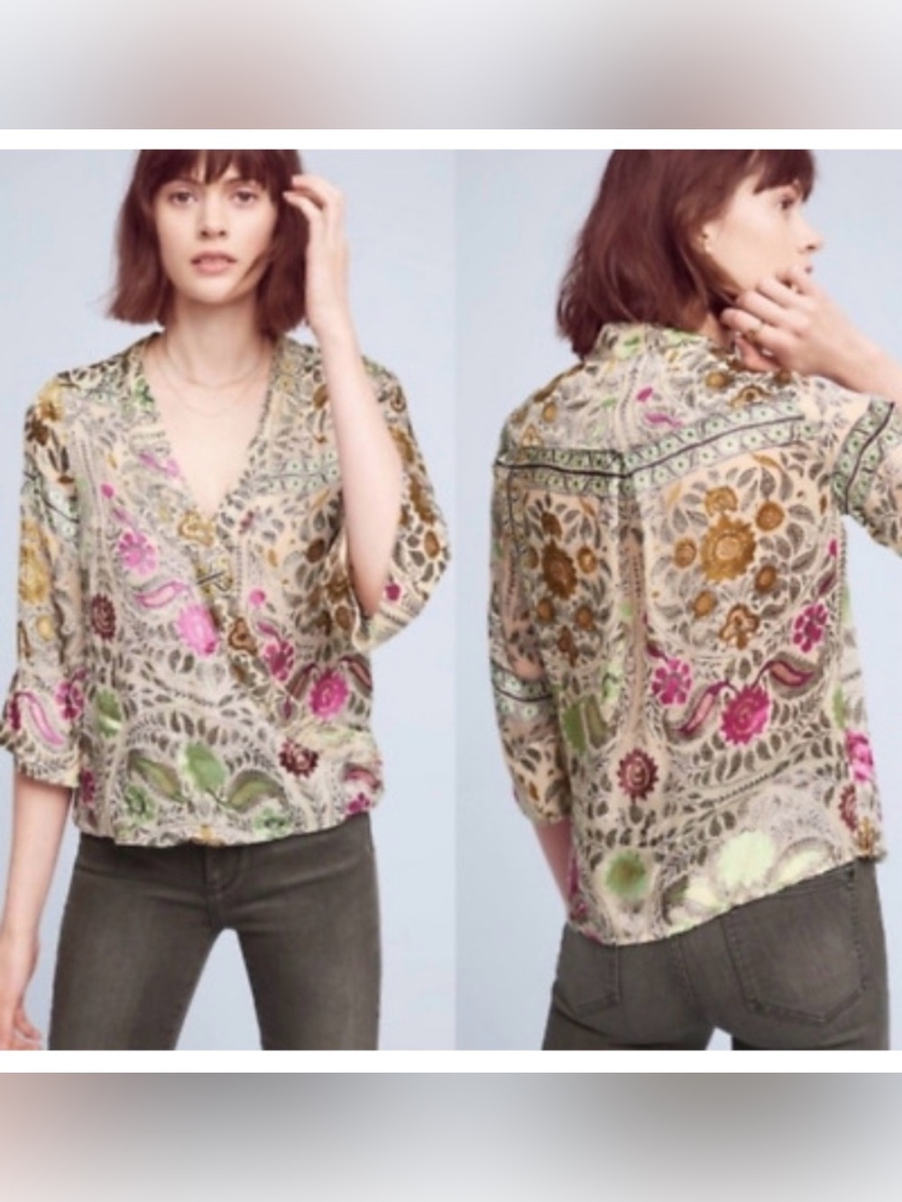 Anthropologie Ploreat Japonica
Floral Wrap Blouse